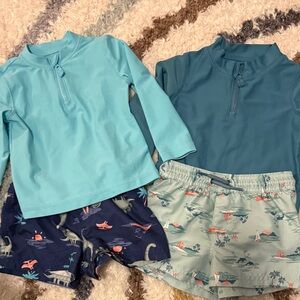 Carter's Aqua and Navy Kids Rashguard Set